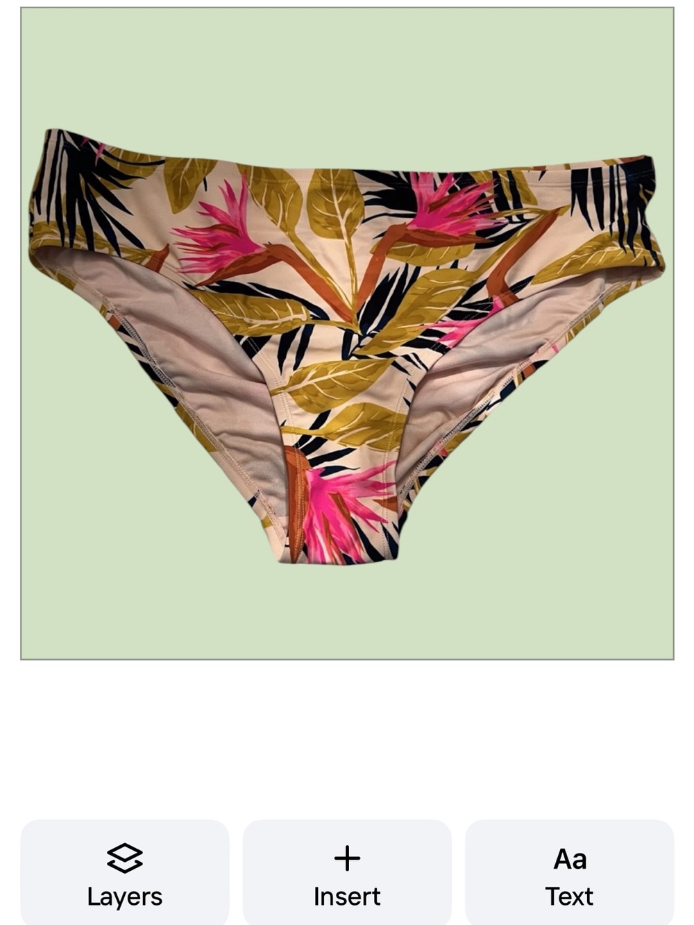 Xhilaration Tropical Floral Plus Hipster 16W / 18W Bikini Bottoms NEW TAGS
